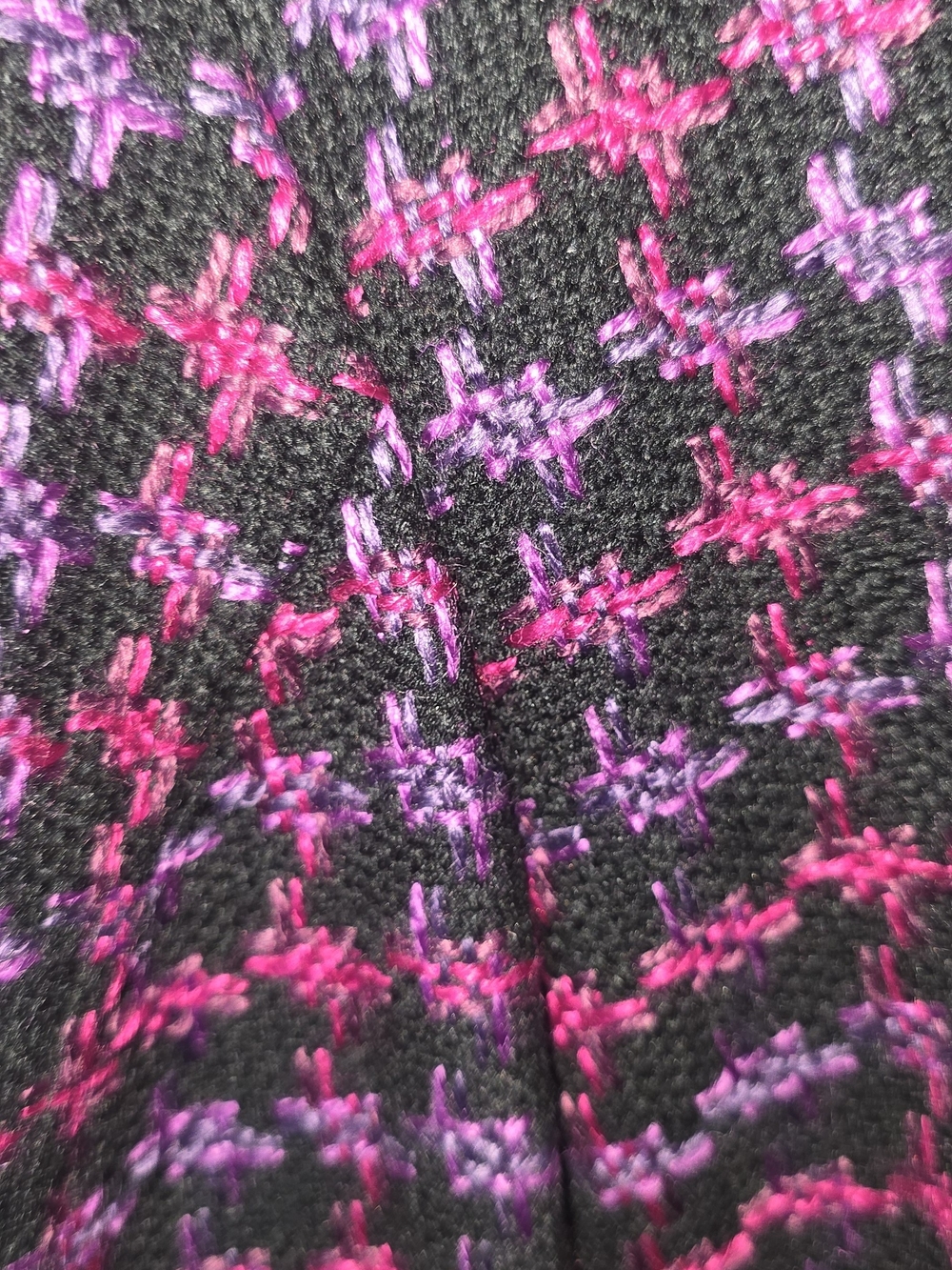 Briggs New York Black & Purple Houndstooth Blazer - Picture 3 of 11
